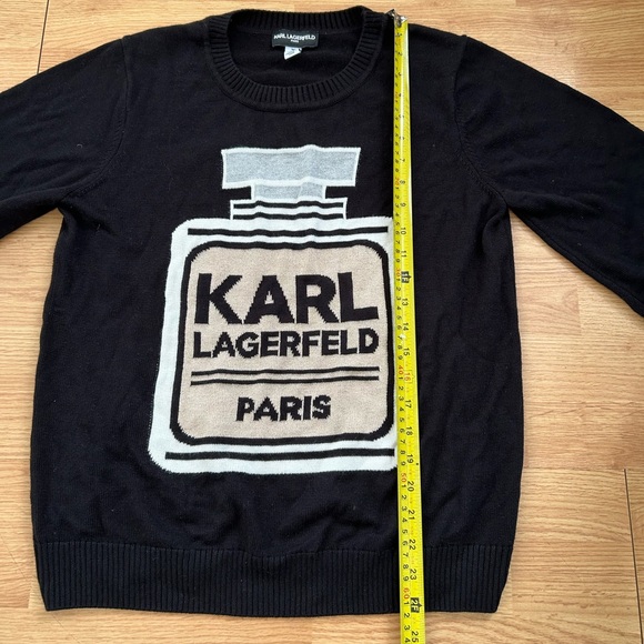 Karl Lagerfeld Black Sweater with Iconic Bottle Design - Picture 5 of 7